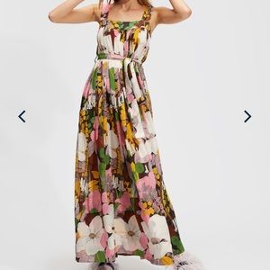La Double J Mimosa Dress big flower floor length